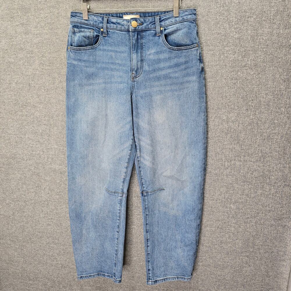 KUT ASHLEY SLOUCHY BARREL HIGH-RISE JEANS, SIZE 6